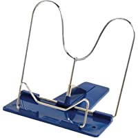 Herlitz Atril de lectura con soporte de metal y calcetín de plástico (azul- 1 soporte de lectura)